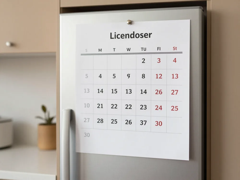 Calendario da parete in cucina