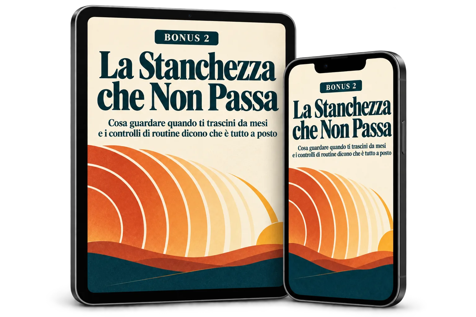 Mockup del bonus La Stanchezza che Non Passa